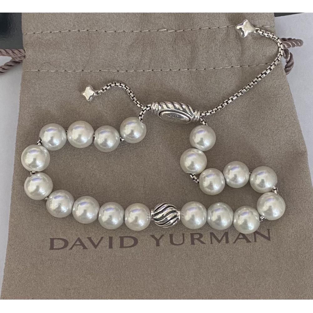 Sterling silver NWOT David Yurman pearl beaded bracelet.  Retails for over 700